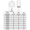 AERZETIX - C58243 - Set of 100 hexagon nuts classic