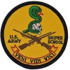 ARMY SNIPER SCHOOL EMBROIDERED MORALE PATCH | 2PC Hook Backing