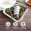 World Centric Compostable Clamshell Containers 9x9x3 - Grease and Moisture