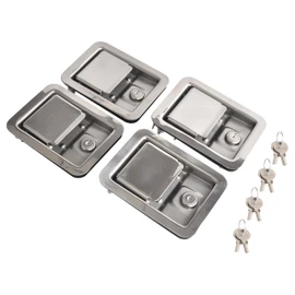 FGJQEFG Stainless Steel Door Lock Handle Latch Large 5.5 Inches Paddle Key for Trailer Toolbox RV (4PCS)