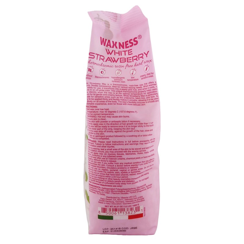 Waxness White Strawberry Thermochromic Rosin Free Hard Wax 2.2 lb