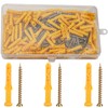 Mbsomnus 200Pcs Wall Plugs and Screws Set (100Pcs Concrete Screws