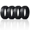 Forthee Silicone Wedding Ring for Men, Breathable Airflow Inner Curve,
