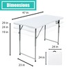 Go-Trio Folding Table 4/6/8 Foot, Foldable Table Adjustable Height Card