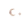 [Custom Made] Virgo Dear Moon Sapphire Unbalanced Constellation Earrings OTE120618B