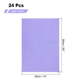 QUARKZMAN 24 Sheets of Tissue Paper 35 x 50 cm Light Purple for Gift Wrapping, Crafts, Wrapping