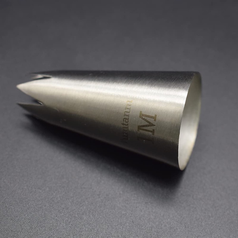 Tumtanm 1M Nozzle Open Star Piping Tip, Large Seamless Stainless