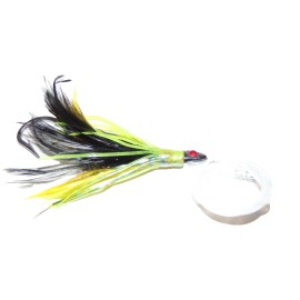 Extreme Fishing YELLOW BLACK FEATHER RIGGED BIG GAME FISHING LURE TUNA,DOLPHIN,DORADO,MAHI,ONO