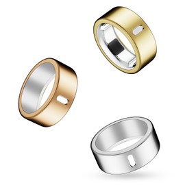 Cover Compatible for Oura Ring 4/Gen 3 Heritage/Gen 3 Horizon,Charging Directly,Silicone Anti-Scratch Elastic Ring Finger Case Woking Out Gym for Women Men- Silver+Gold+Rosegold -Size 6