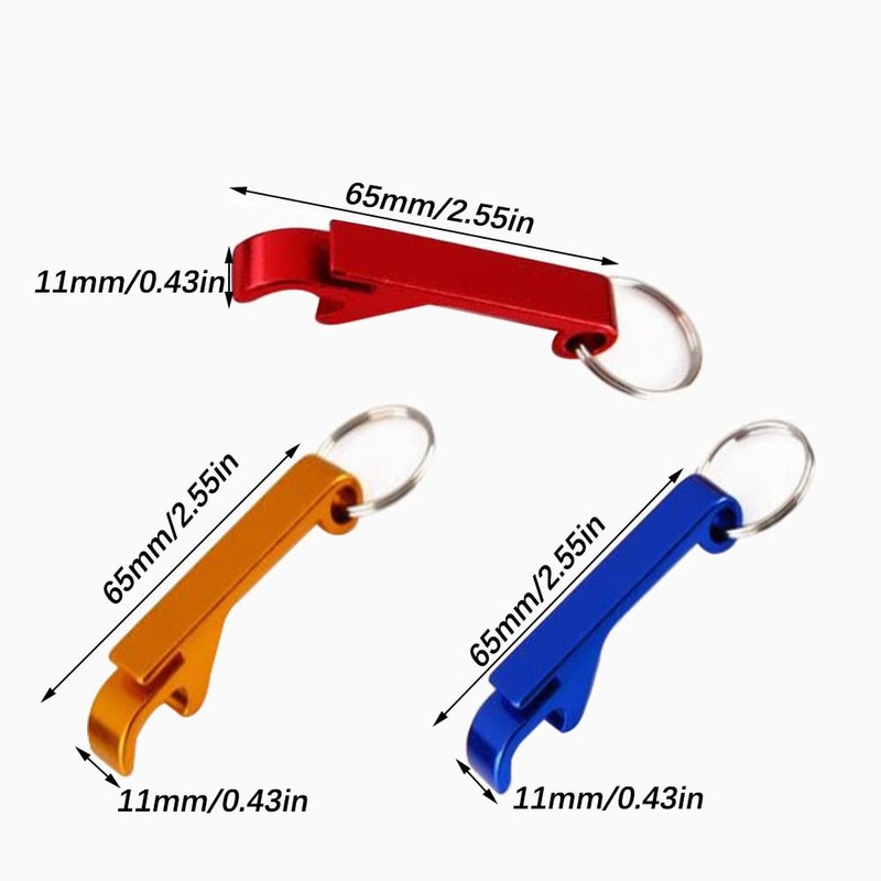 3 Pcs Bottle Opener Keychain, Bottle Opener Keyring, Mini Bottle