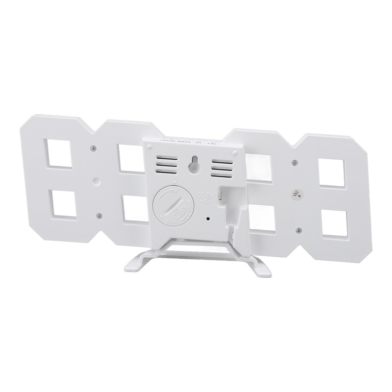 3D LED Digital Clock Time Temperature Display Night Light Alarm