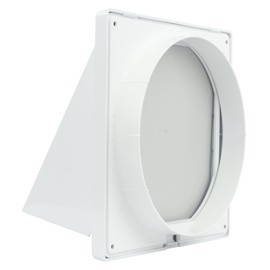 VONLIS Ventilation Grille Weather Protection Hood Ventilation Pipe ABS Diameter 80 100 110 120 125 150 160 Vonli Diameter 150 mm White