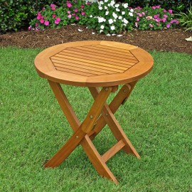 International Caravan Balau Folding Patio Bistro Table Table Top Size: 19"