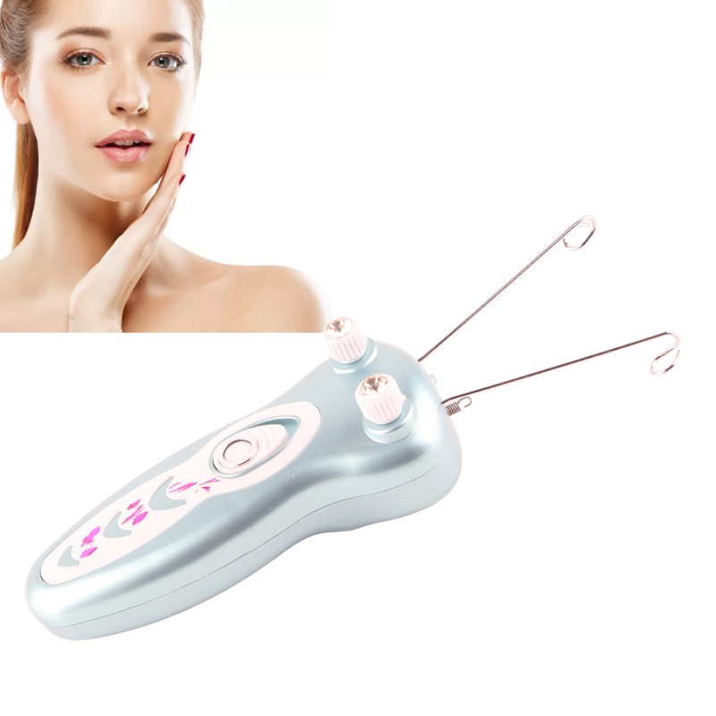 Electric Facial Cotton Threading Epilator Rechargeable Cordless LED Lighting Threading