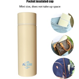 150ml Insulated Cup,Small Water Bottle- Keeps Cold for 8 Hours, Hot for 6 Hours, Perfect for Purse or Kids Lunch Bag (White)