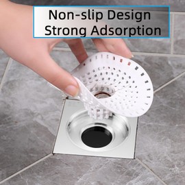 White Drain Hair Catcher Shower Drain Cover Hair Catcher Bathtub Drain Hair Catcher Silicone Tub Hair Catcher Drain Protector