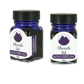Monteverde 60ml Gemstone Fountain Pen Ink Bottle (30ml Charoite G309CH Ink Bottle - Pack of 2)