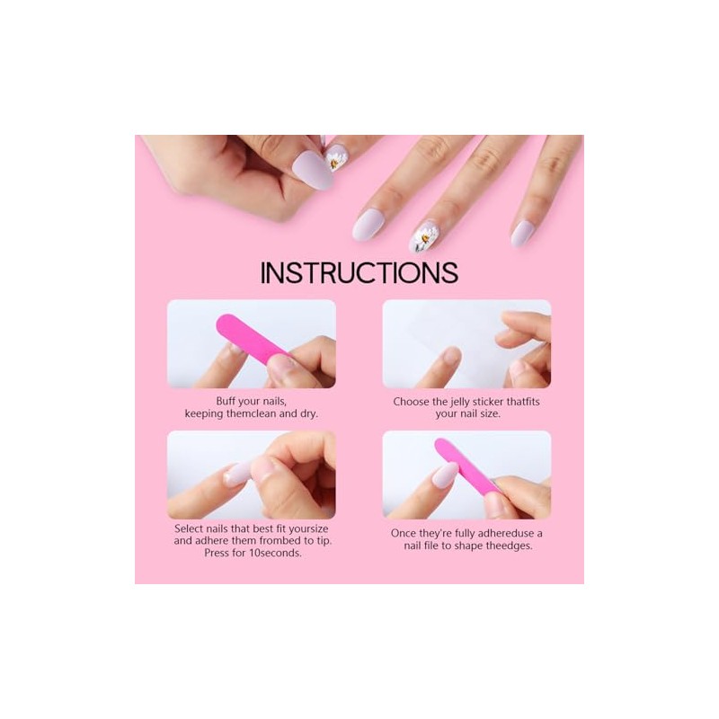 Maple Leaf Press on Nails 24Pcs Fall Leaves Stick on
