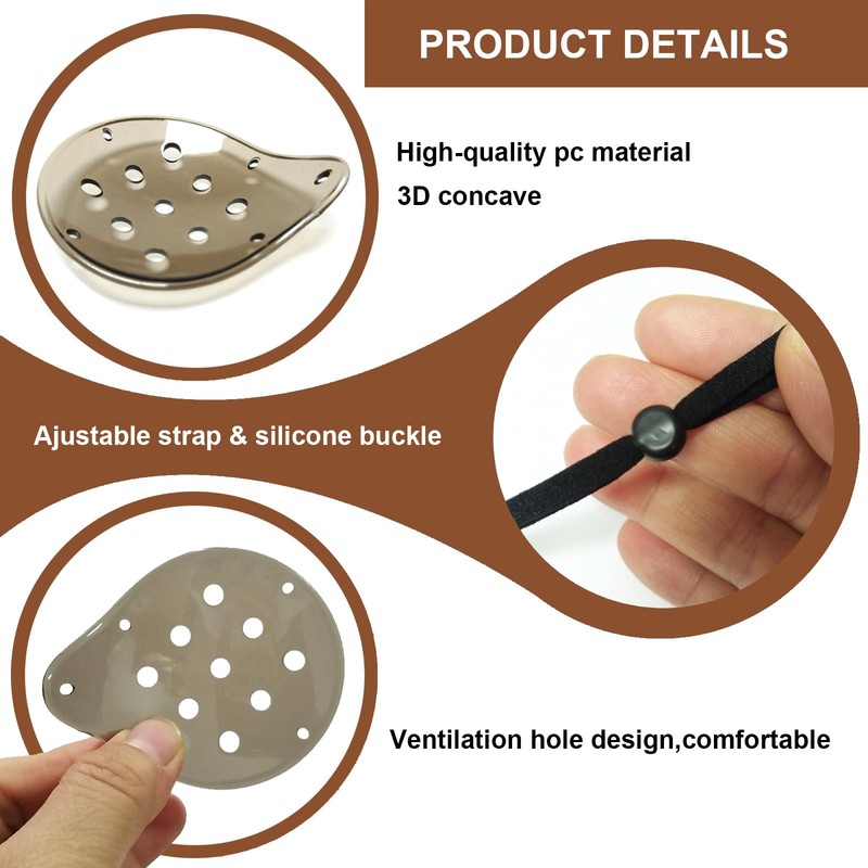 AMZVIO 2pcs Eye Shield After Cataract Surgery Dark Clear Eye