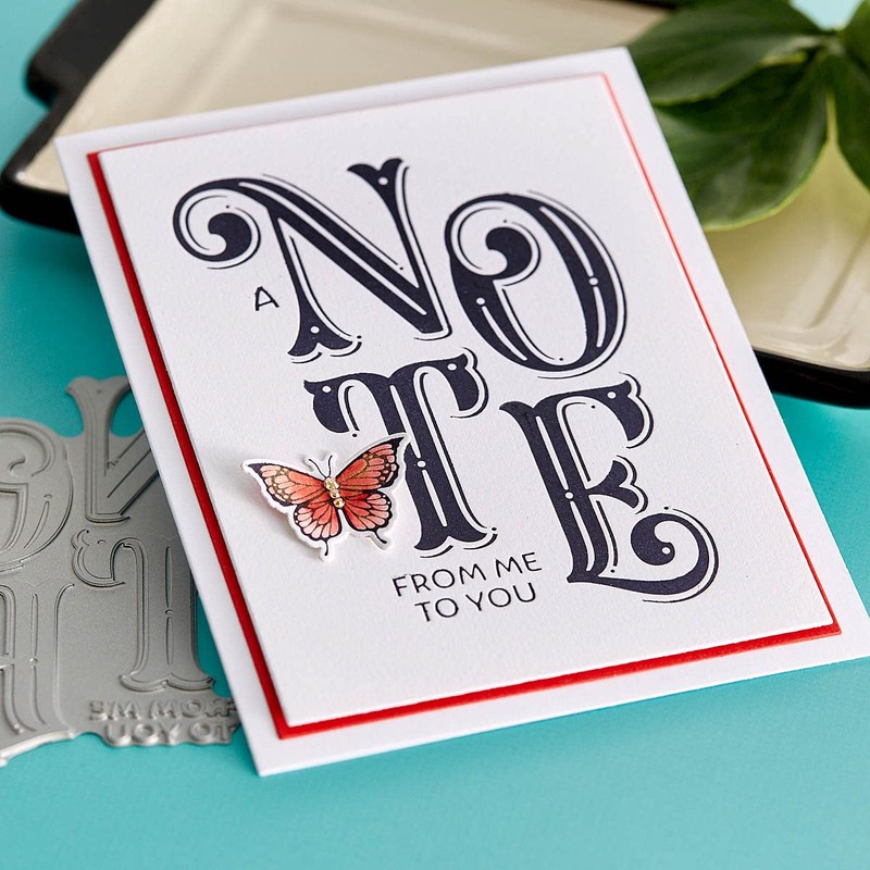 Spellbinders A Note from Me to You Betterpress Plate, Metal,