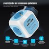 EXTRASTAR 6 in 1 USB Power Strip with 4 Sockets