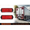 BISOMO 2 x Reflector, Rear Reflector, Side Reflector, Rectangular, Red,