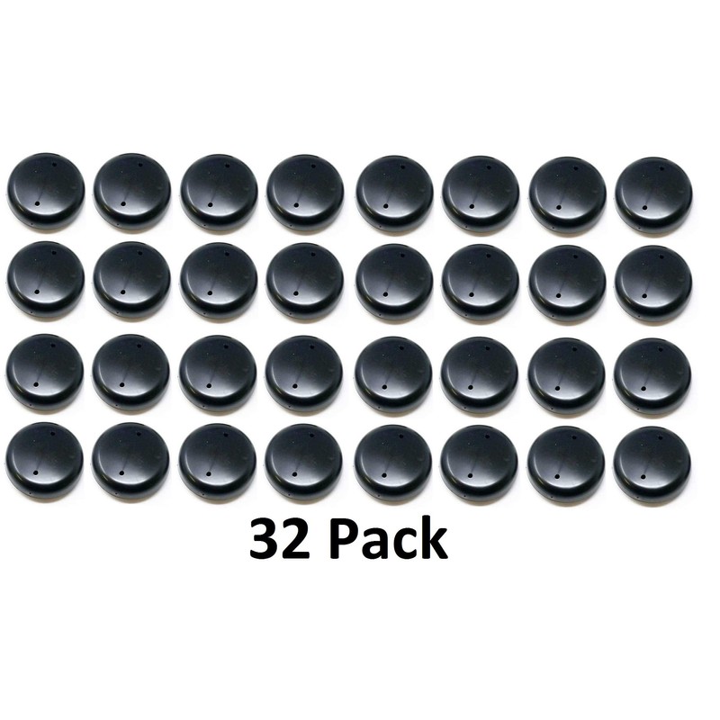 Plastic 1.5-inch Wrought Iron Patio Furniture Glide Caps (32, Black)