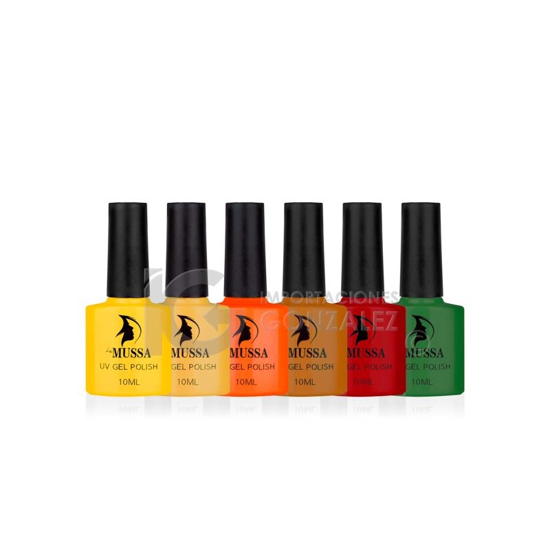 Esmaltes Para Uñas Mussa Gelish Semipermanente x 6 unidades 10