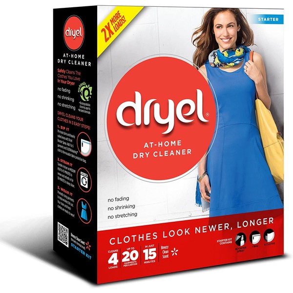 dryel - CRB-01144 At-Home Dry Cleaner Starter Kit - 4 Loads (Packaging Image May Vary)