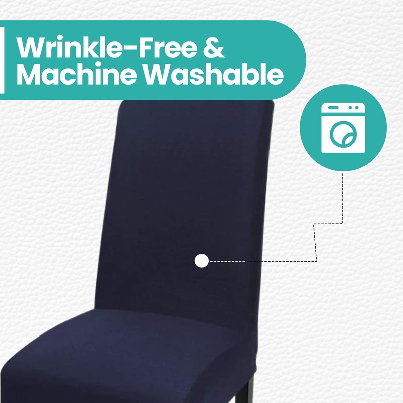 High-Back Chair Covers for Dining Room Chairs – Spandex Stretch,