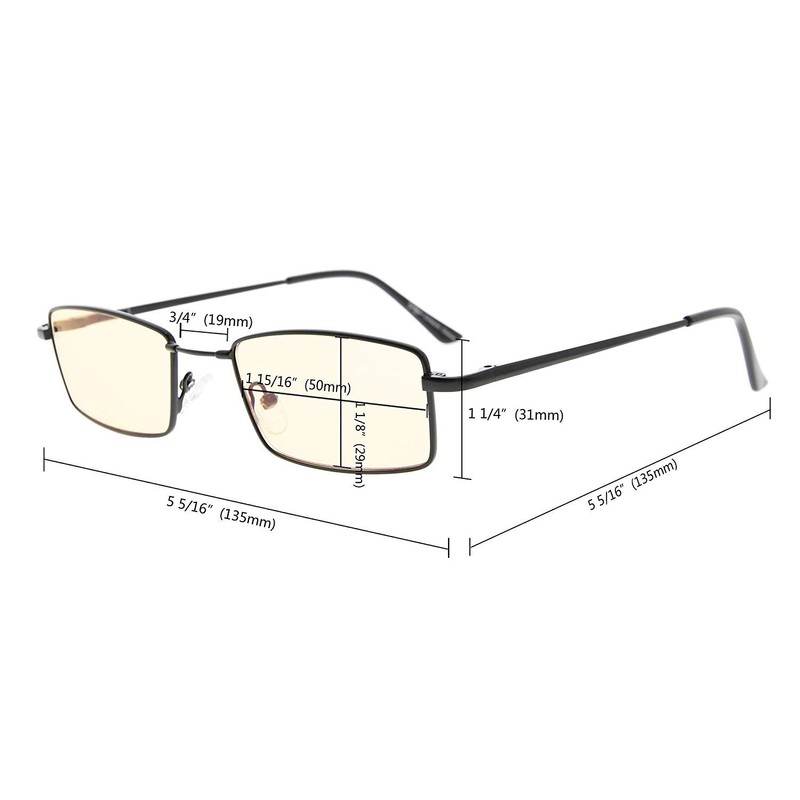 Eyekepper Erinnerung Titanium Brücke Computer Brille 50% blaues Licht blockierende