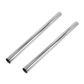 Motoforti 57mm/2.25" OD T304 Stainless Steel Mandrel Straight Exhaust Tube Pipe 1016mm/40" End Length Universal Fit Tubing Car Exhaust Piping Silver Tone 2 Pcs