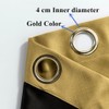 Amidoudou Luxurious Full Blackout Curtains | Gold | 2 Panels