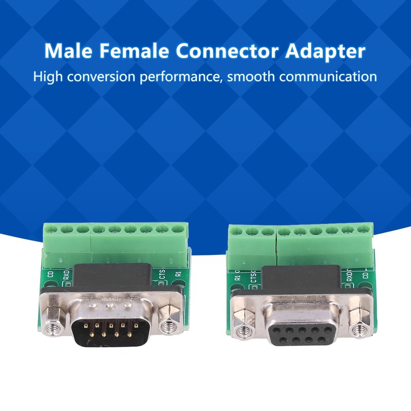 Jadeshay Cable Adapter - DB9 Male Female Adapter Screw Terminal