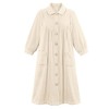 Collections Etc Women's Plush Fleece Button Front Robe with Pockets,