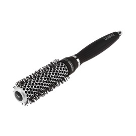 T4B LUSSONI Professional Antistatic Styling Brush with Ribbed Bristles, Black (25 mm)