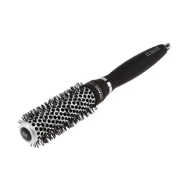 T4B LUSSONI Professional Antistatic Styling Brush with Ribbed Bristles, Black (25 mm)