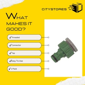 Citystores® Threaded Tap Connector Universal Fit for Garden Hose, Outdoor Watering, and Plumbing Durable, Easy to Install