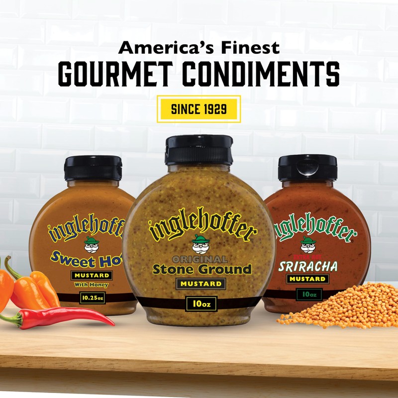 Inglehoffer Original Stone Ground Mustard, 10 oz Squeeze Bottle