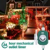 Feekoon 30 Ft Outdoor Extension Cord with Outlet Timer, Evenly