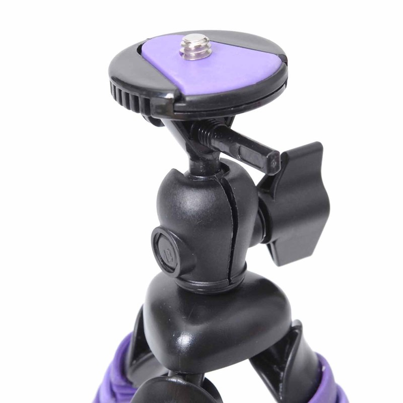 ETSUMI Mini Tripod Freely with Smartphone Adapter Purple E-6505