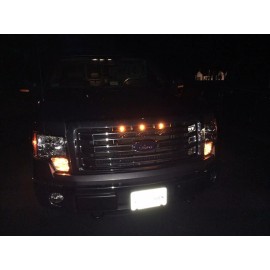 Ford 2013-2014 Ford F-150 Raptor Style Grill Amber Light Kit XLT XL FX4 Truck Lights