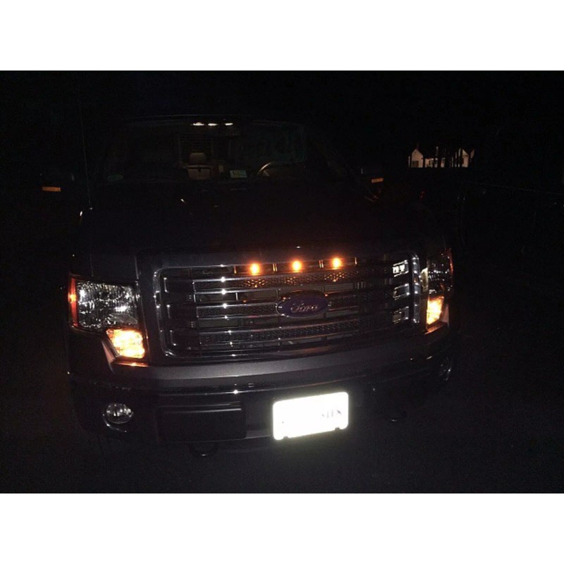 Ford 2013-2014 Ford F-150 Raptor Style Grill Amber Light Kit