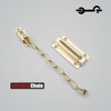 JQK HDC120-BG-P2 - Protector de cadena de acero inoxidable para puerta interior y puerta delantera adicional, paquete de 2 unidades