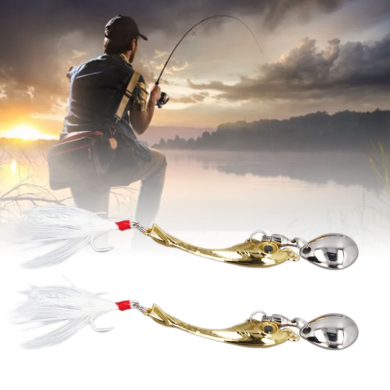 5pcs Metal VIB Fishing Lure Professional Rotating Sequins Lure Bait