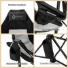 Arrowhead Outdoor Folding Hammock Camp Chair with Detachable Footrest, Stabilized