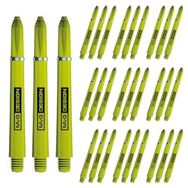 WINMAU Michael Van Gerwen MvG Design Green Medium Nylon Dart Stems (Shafts) - 10 sets per pack (30 dart stems in total)