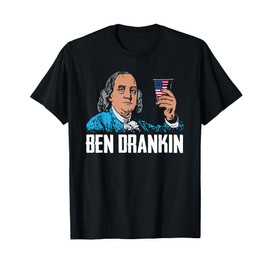 Ben Drankin 4th of July Benjamin Franklin Men Women USA Flag T-Shirt