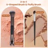 2Pcs Nose Contour Brushes for Makeup Shimmeroo Double-Ended Nose Angled