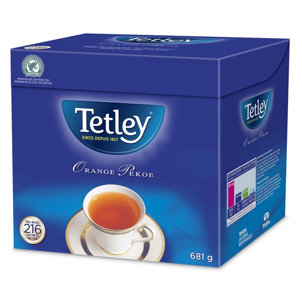 Tetley Tea, Orange Pekoe, 216-Count Tea Bags